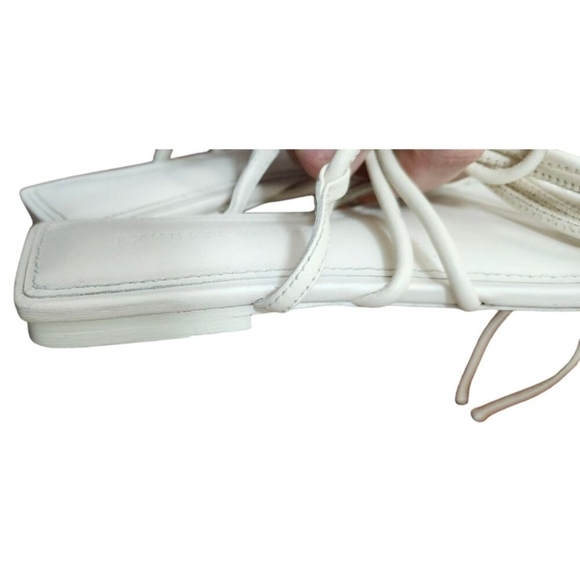 Jonathan Simkhai Susan Ivory Leather Wrap Sandal Size 5.5/EU 36 - Picture 8 of 12